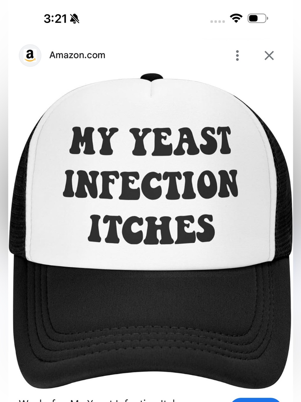 Black & White Trucker Hat with Bold Slogan